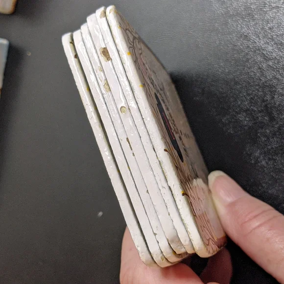 Painted Snowman Coasters Six with Box - Picture 4 of 4